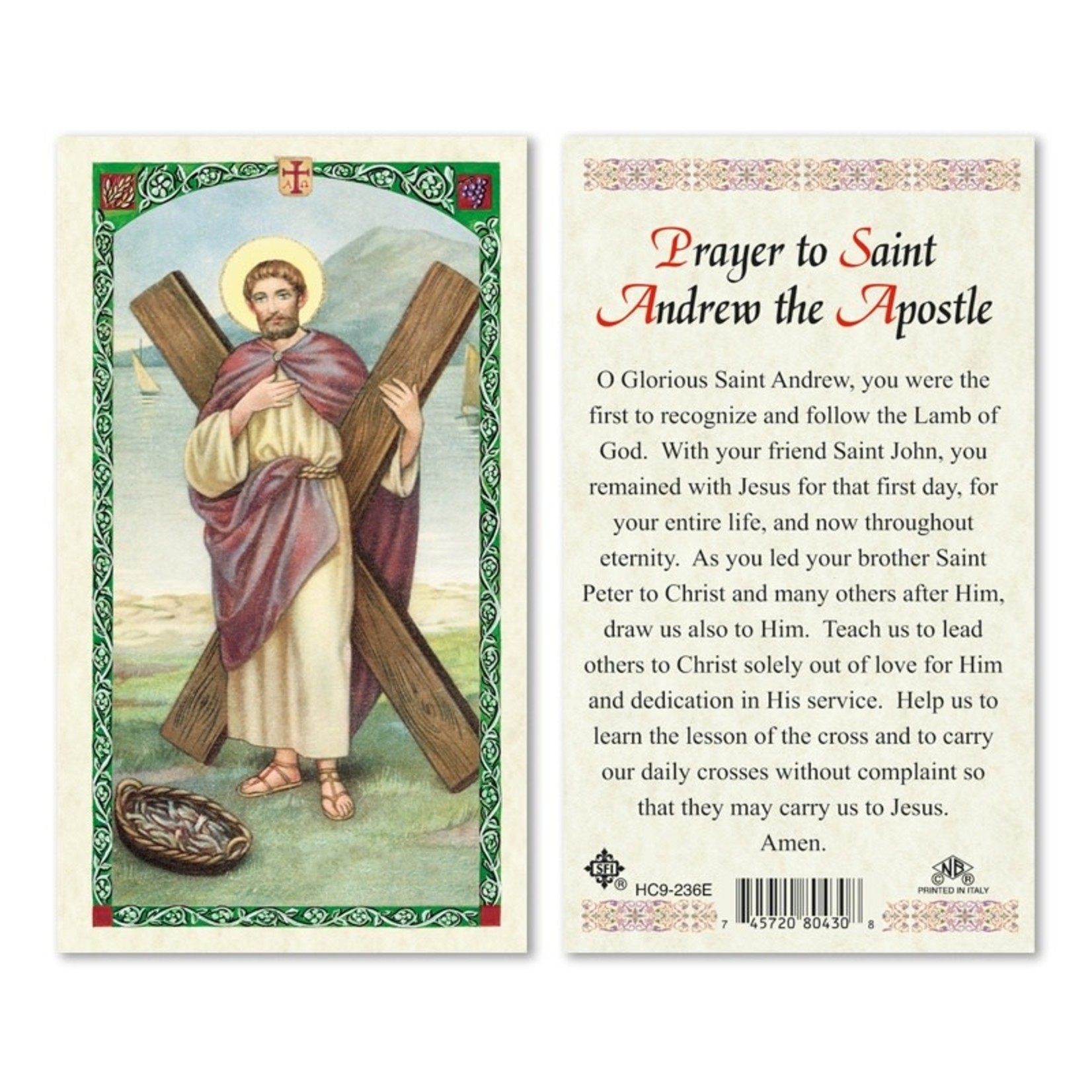 Prayer Card St Andrew the Apostle