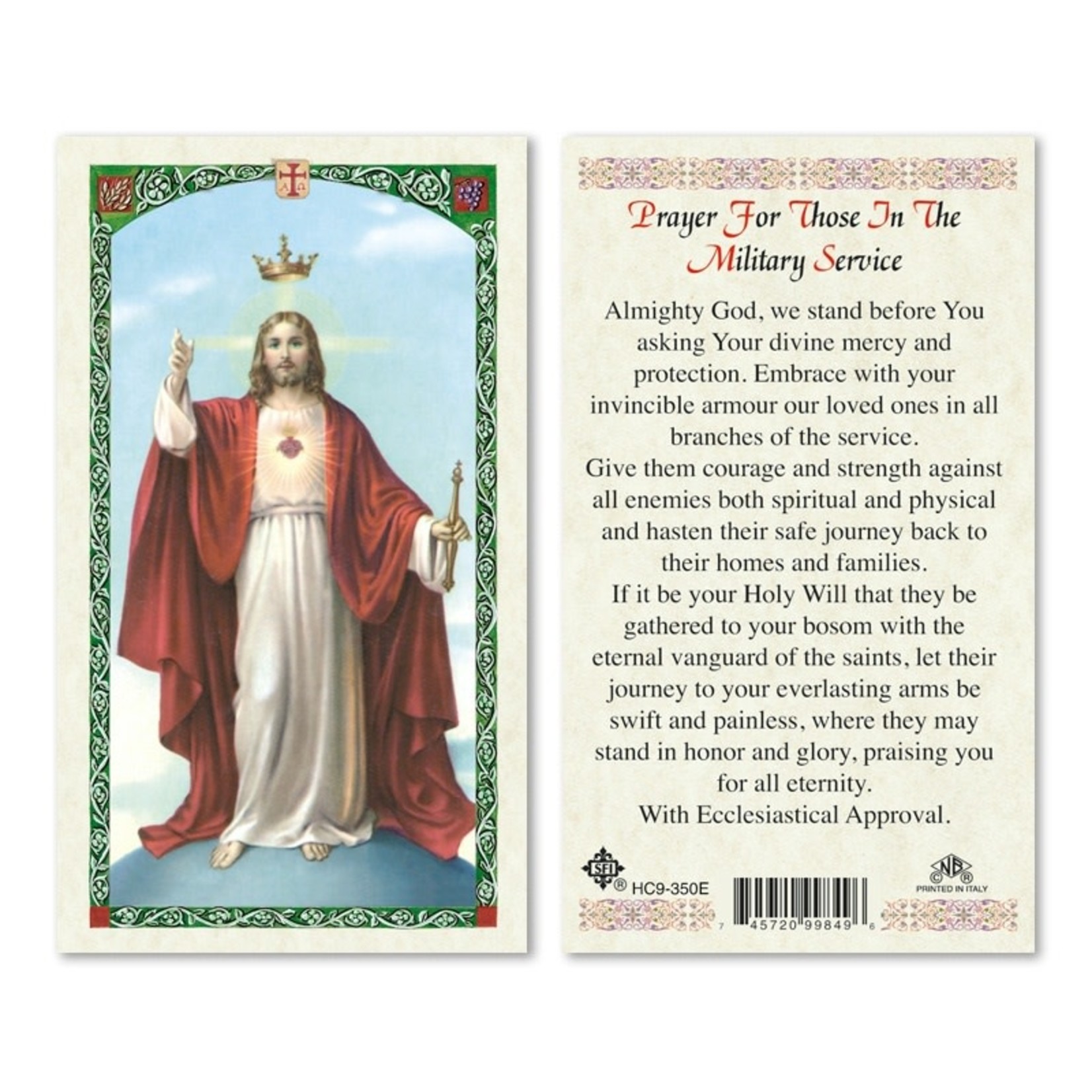 Prayer Card For Those in the Military Service