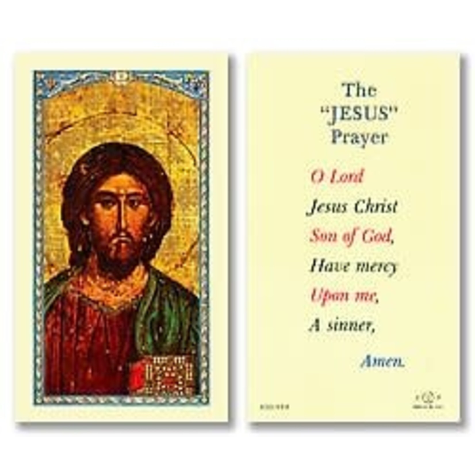 Prayer Card The Jesus Prayer