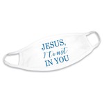 Face Mask "Jesus I Trust in You" White
