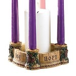 Advent Wreath Painted Resin