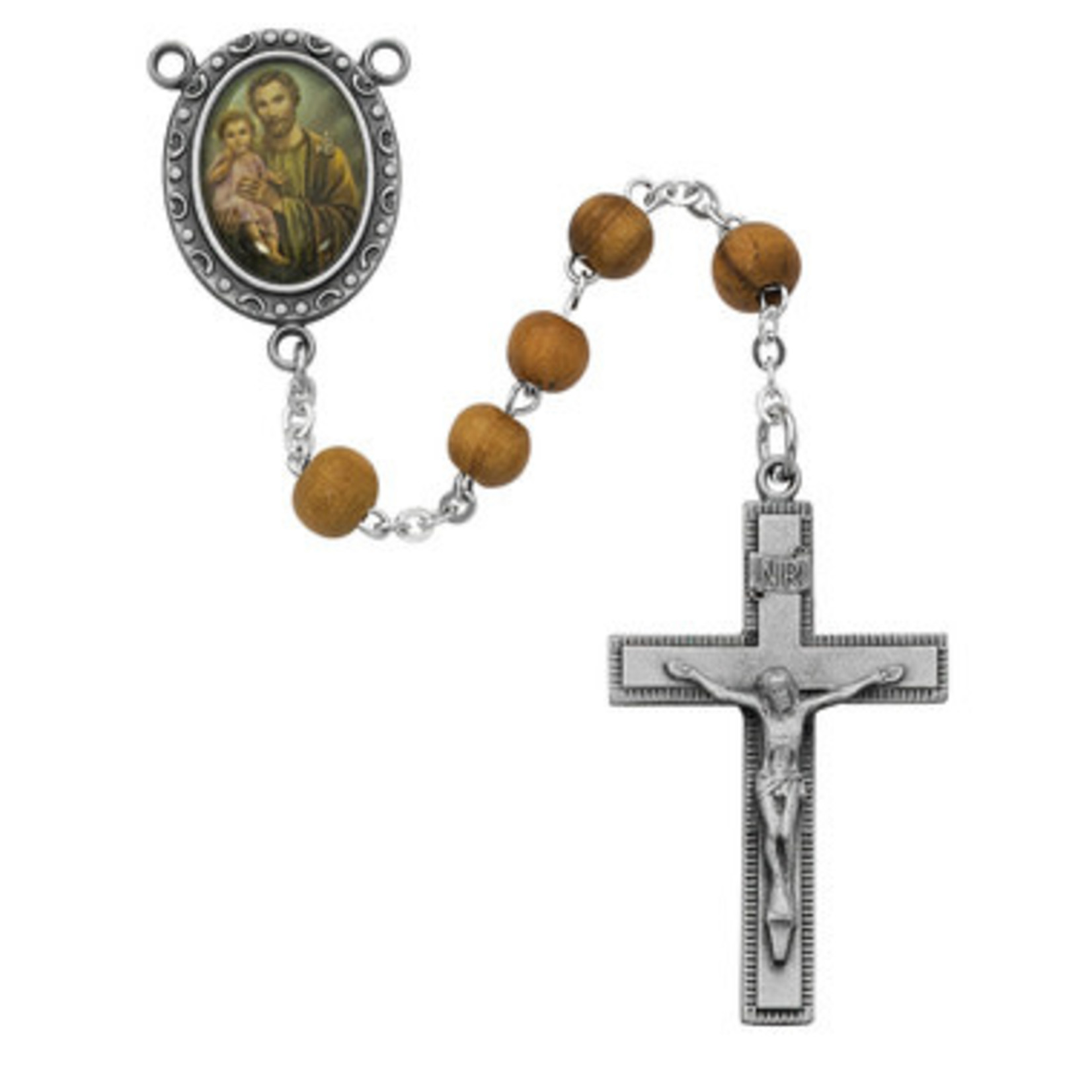 St Joseph Olive Wood Deluxe Rosary