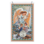 Large Guardian Angel Medal and Prayer Card Set