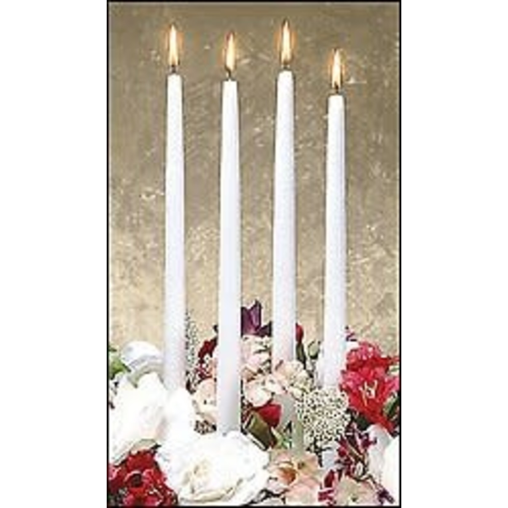 White Taper Candle 10"
