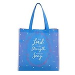 Gifts of Faith Lord is my Strength Blue Reusable Tote Bag