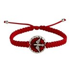 Red Macrame Confirmation Bracelet