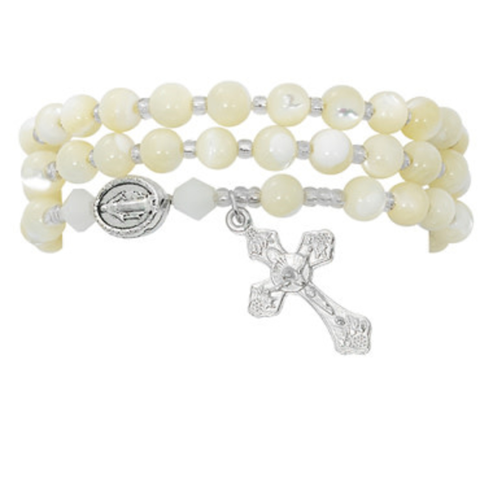 Mother of Pearl Twistable Rosary Bracelet