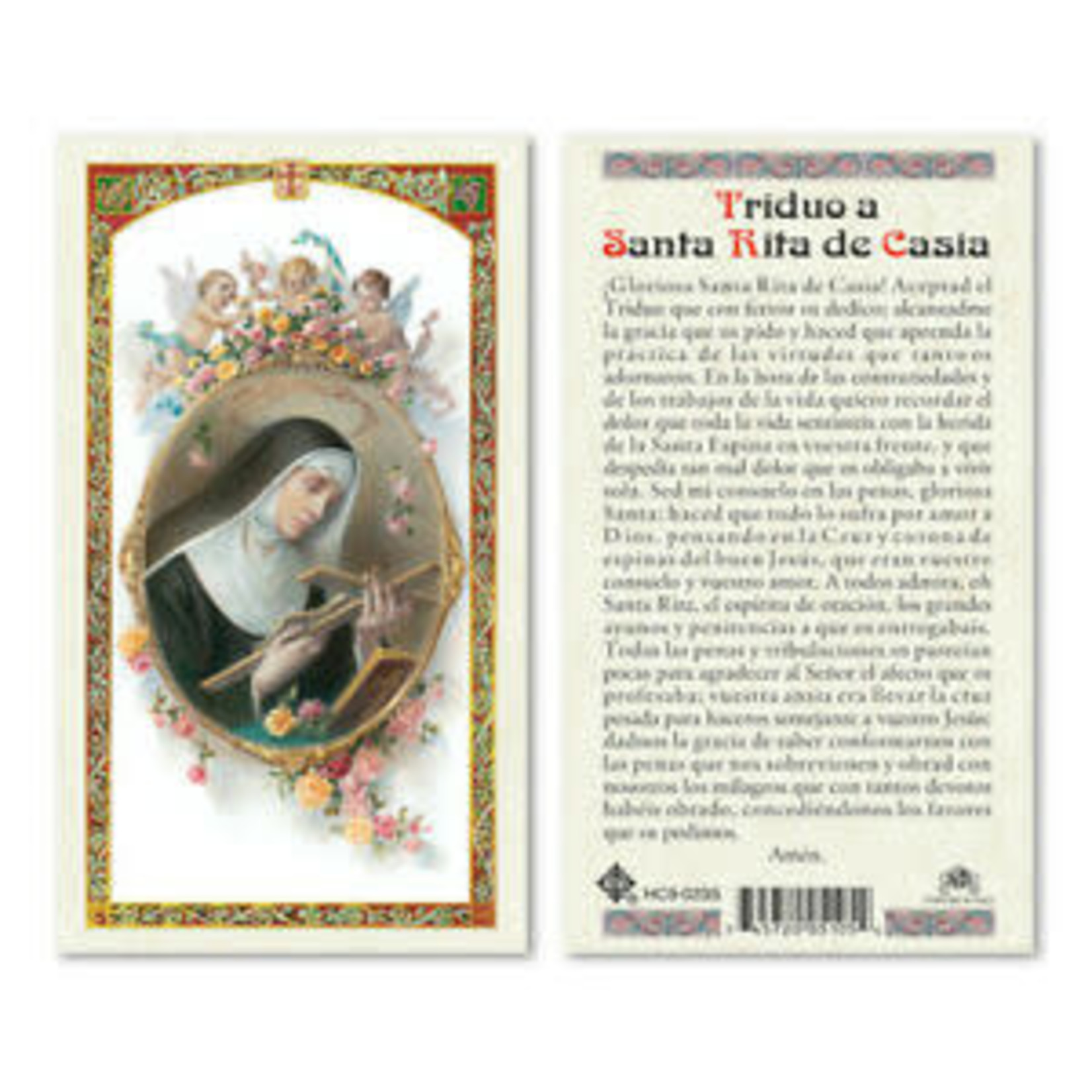 Triduo a Santa Rita de Casia Prayer Card (Spanish)