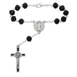 Black St Benedict Auto Rosary