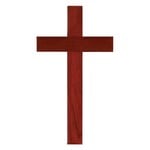 Mahogany Wood Wall Cross 10"