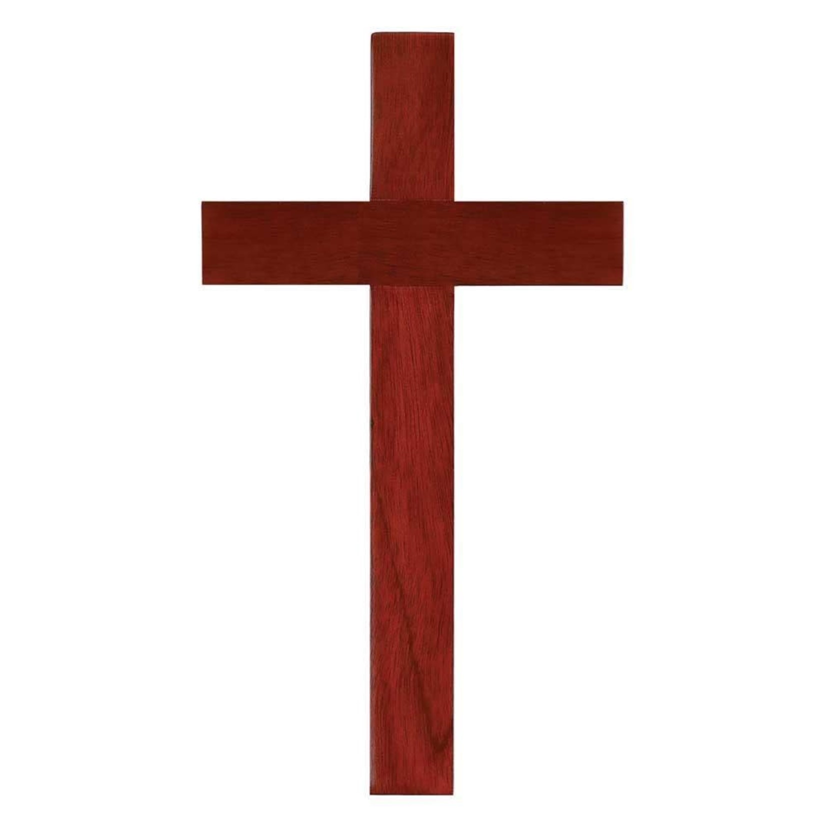 Mahogany Wood Wall Cross 10"