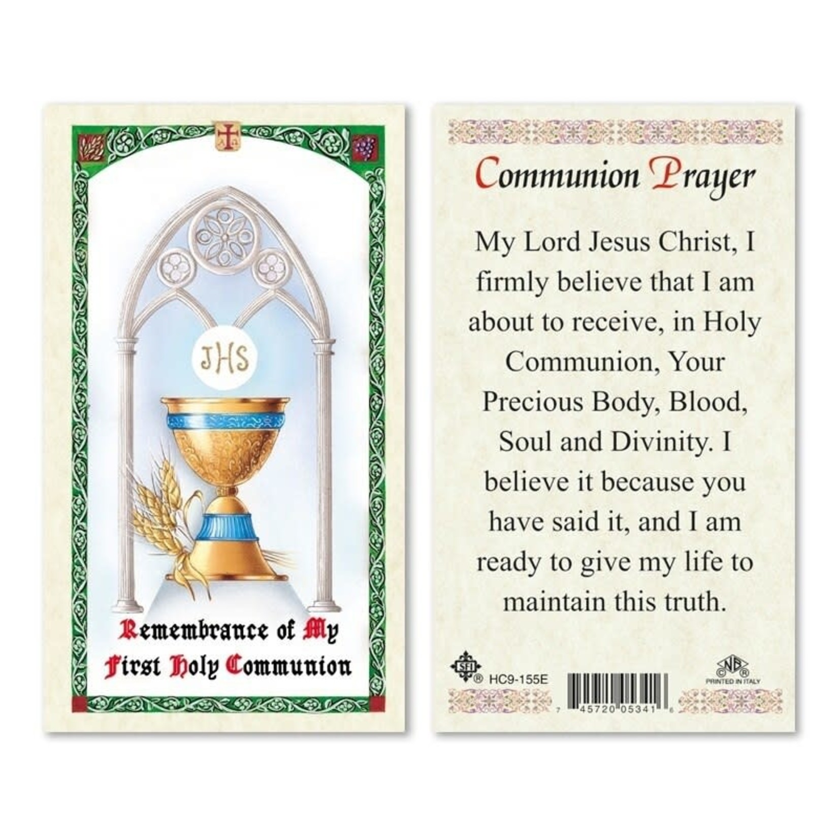 Prayer Card- First Holy Communion Prayer