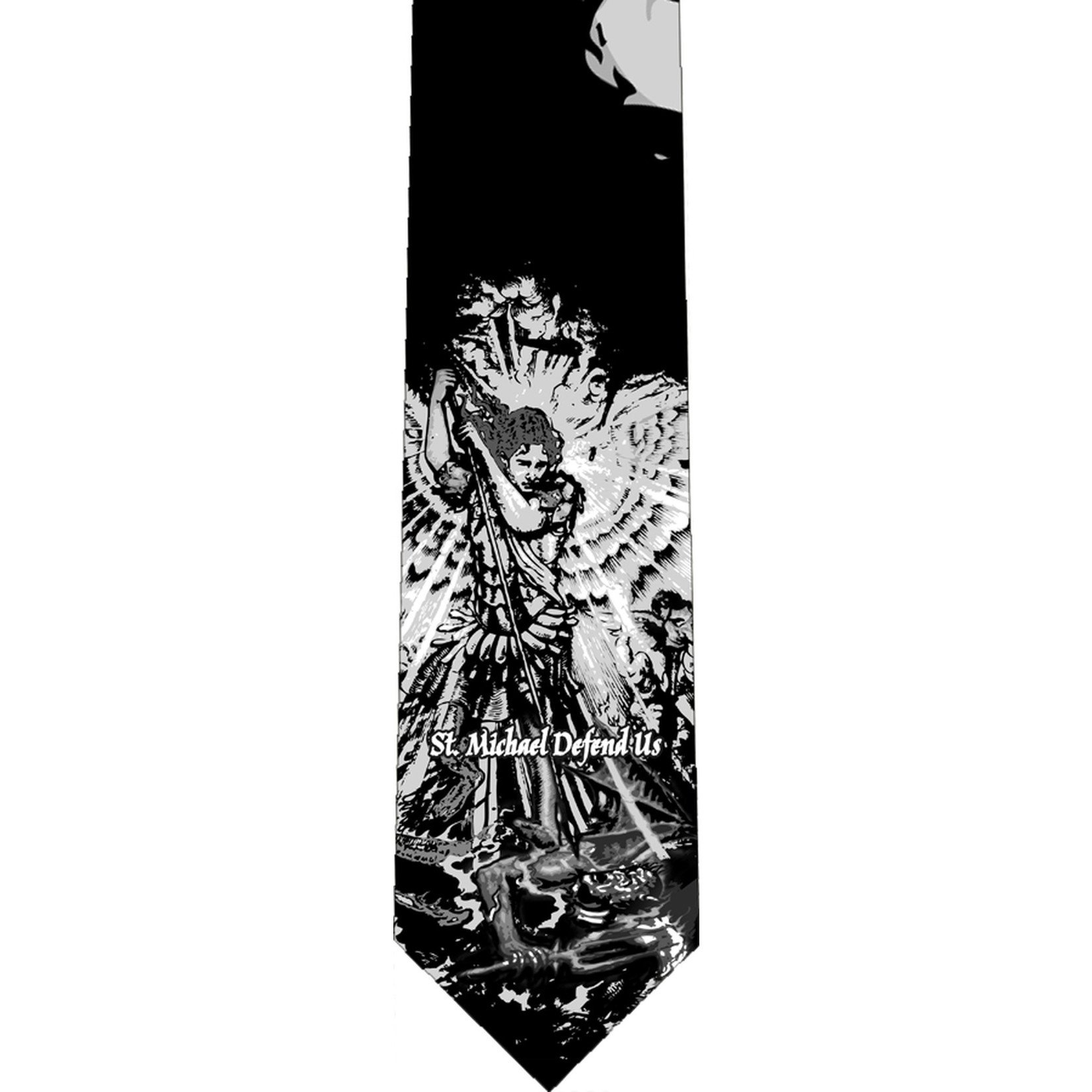 Tie- St Michael Black and White