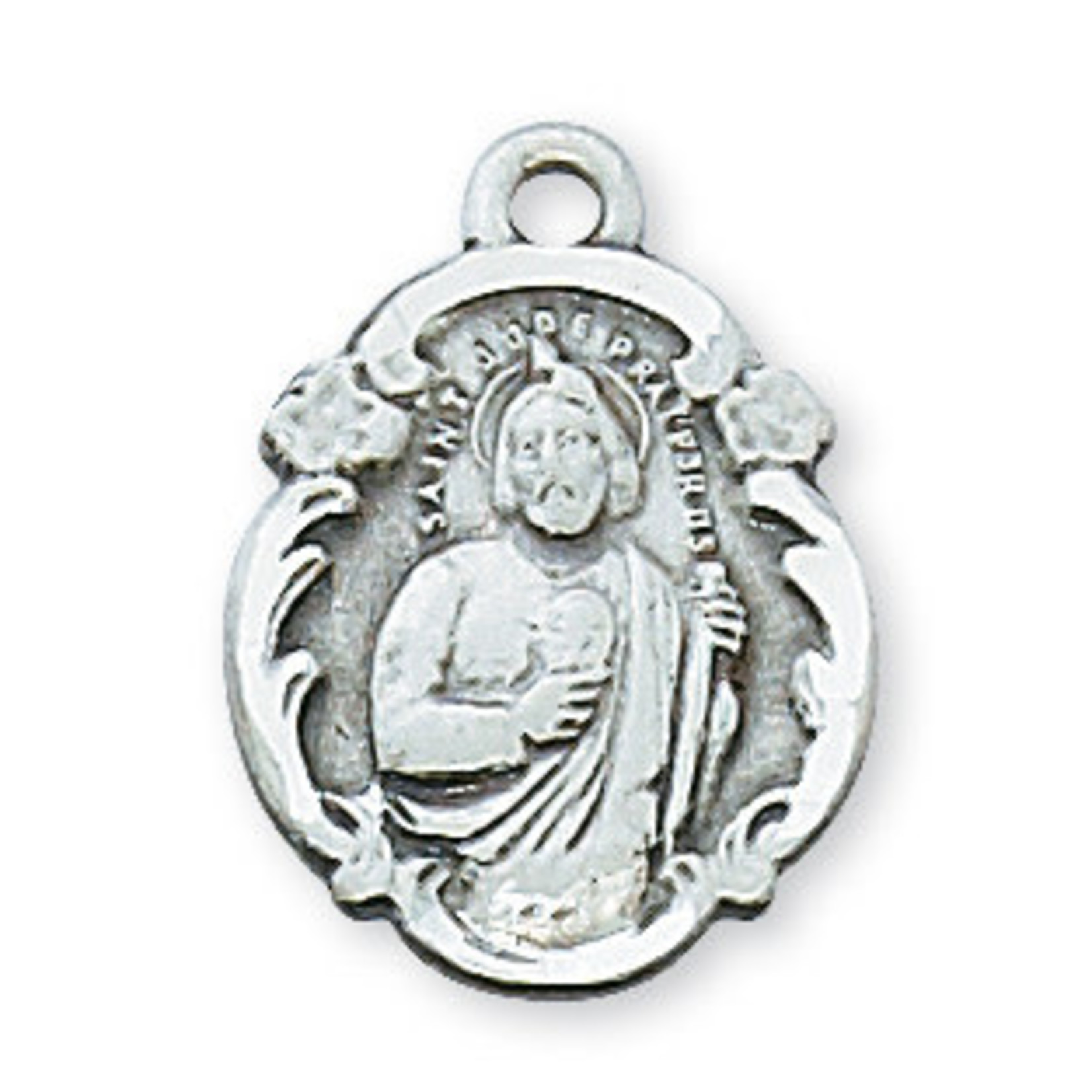 Sterling Silver St Jude Medal w/ 18" Chain