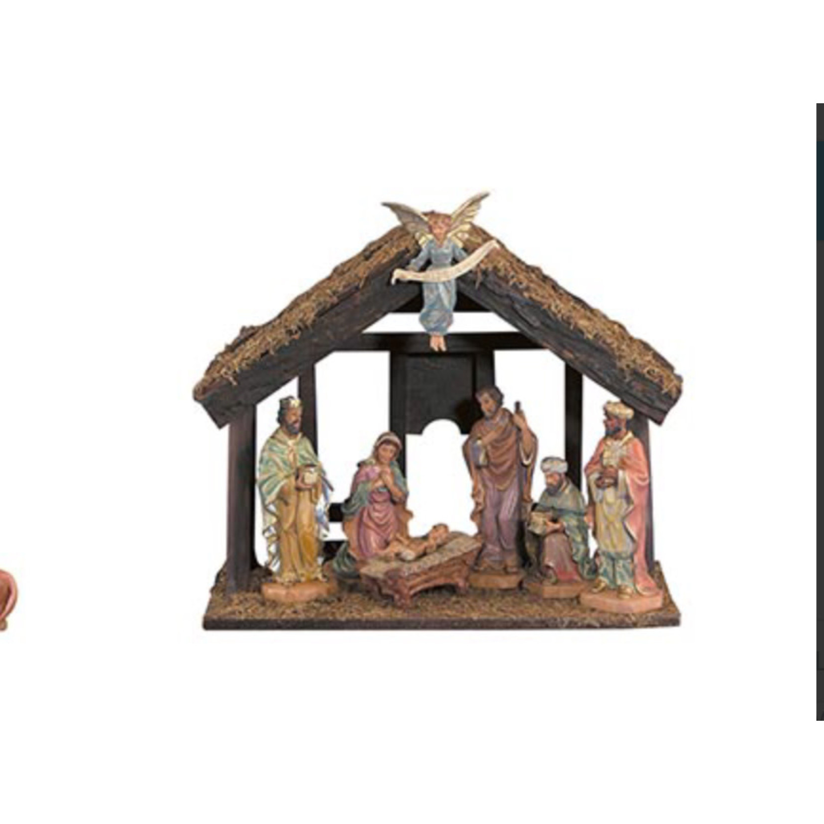 Christmas Treasures 7 Piece Nativity with Stable