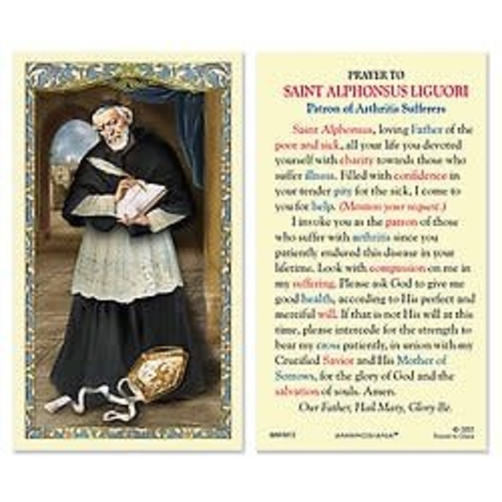 Prayer Card St Alphonsus Liguori - St. Paul's Catholic Books & Gifts