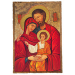 Holy Family Icon Wall Plaque 8"x 12"
