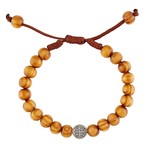 Olive Wood St Benedict Medal Bracelet