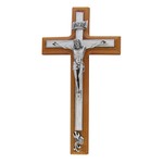 Baptism Wall Crucifix with White Inlay