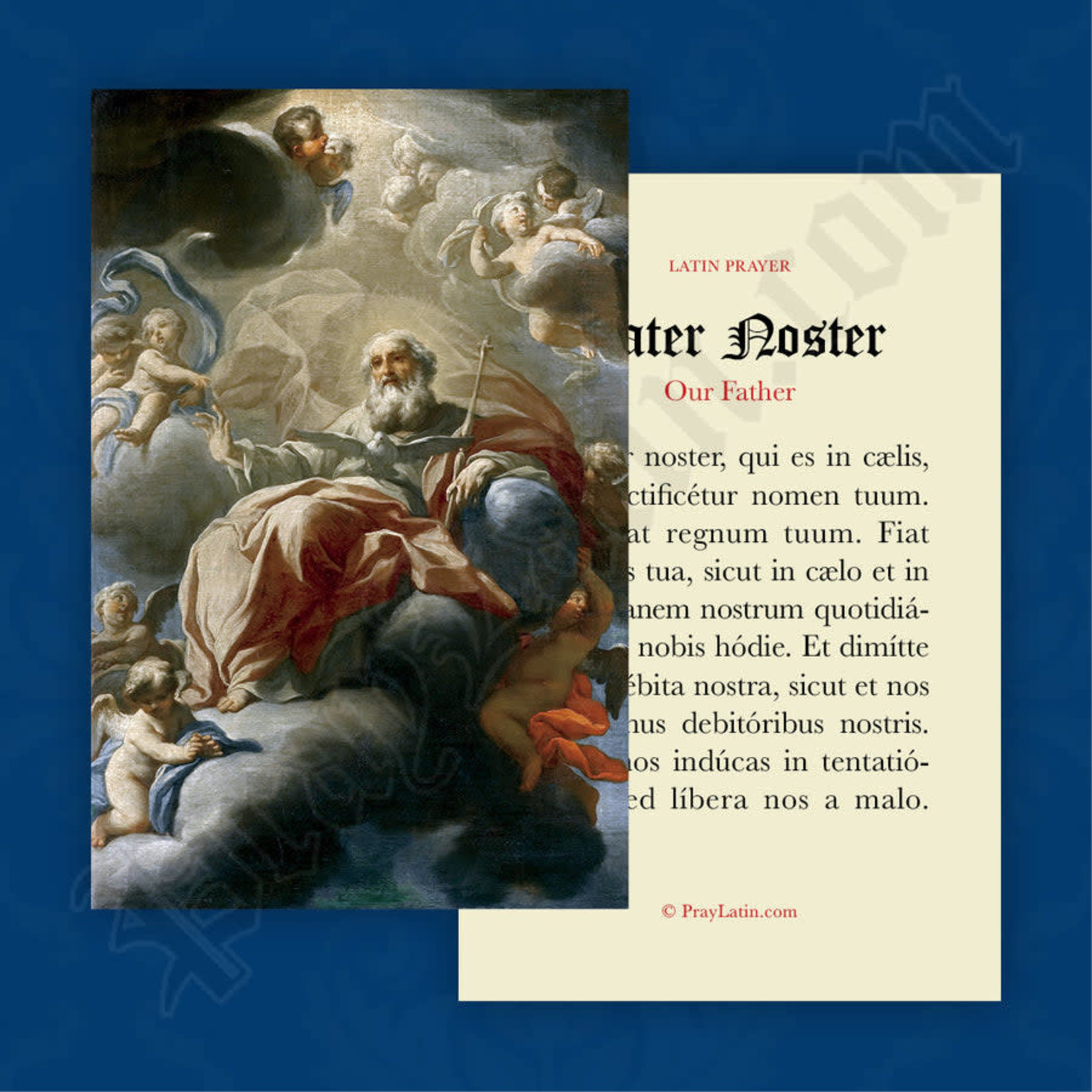 Latin Prayer Card- Pater Noster