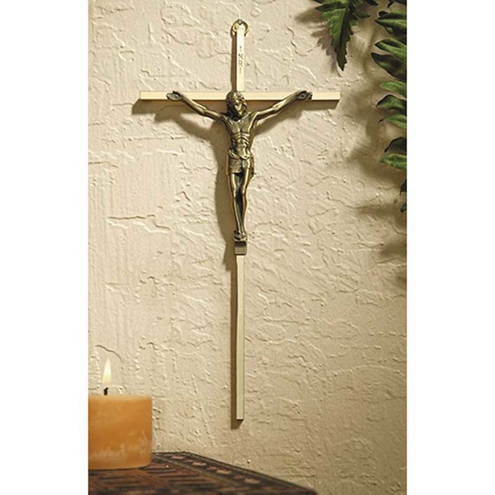 Wall Crucifix Gold 10"