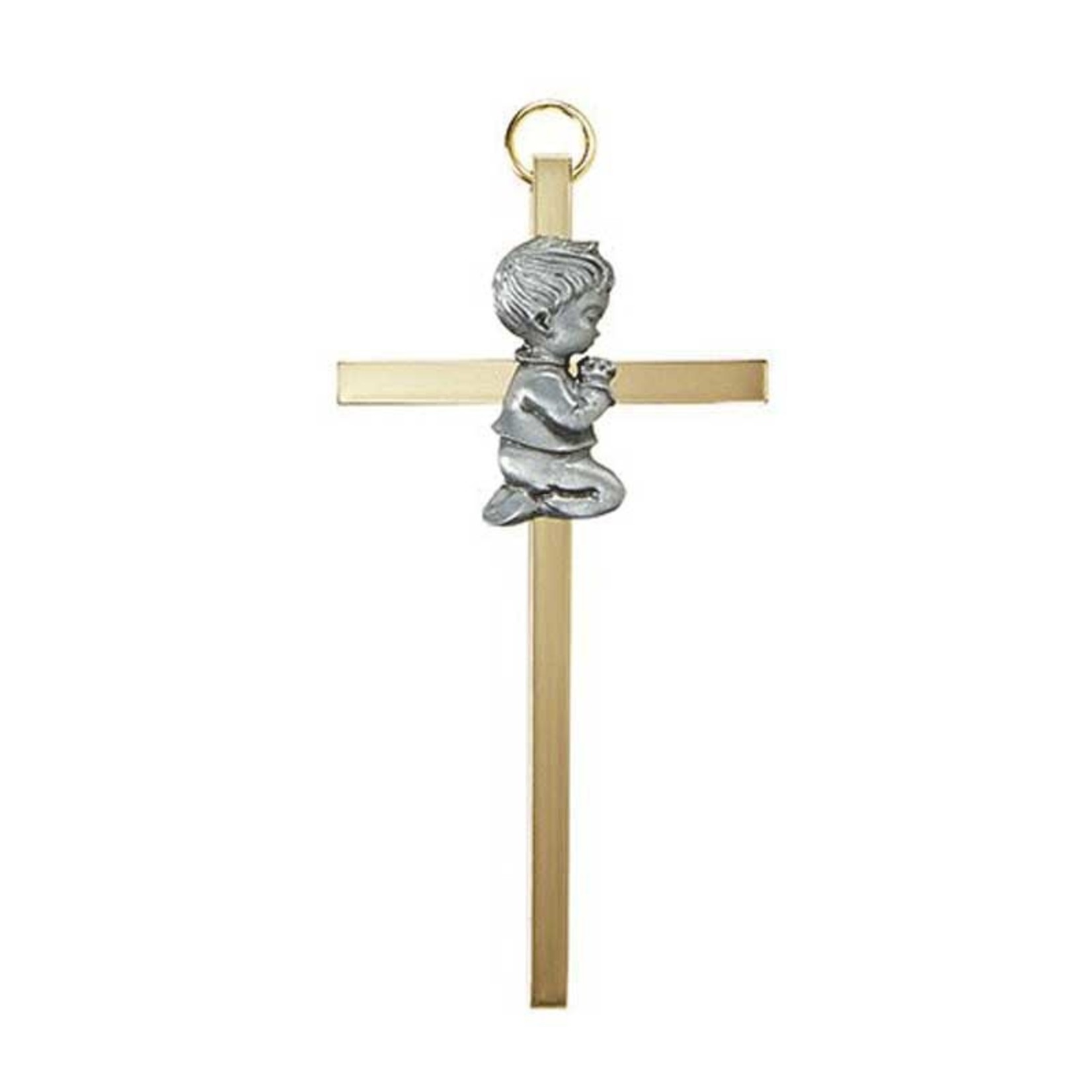 Mini Wall Cross With Praying Boy