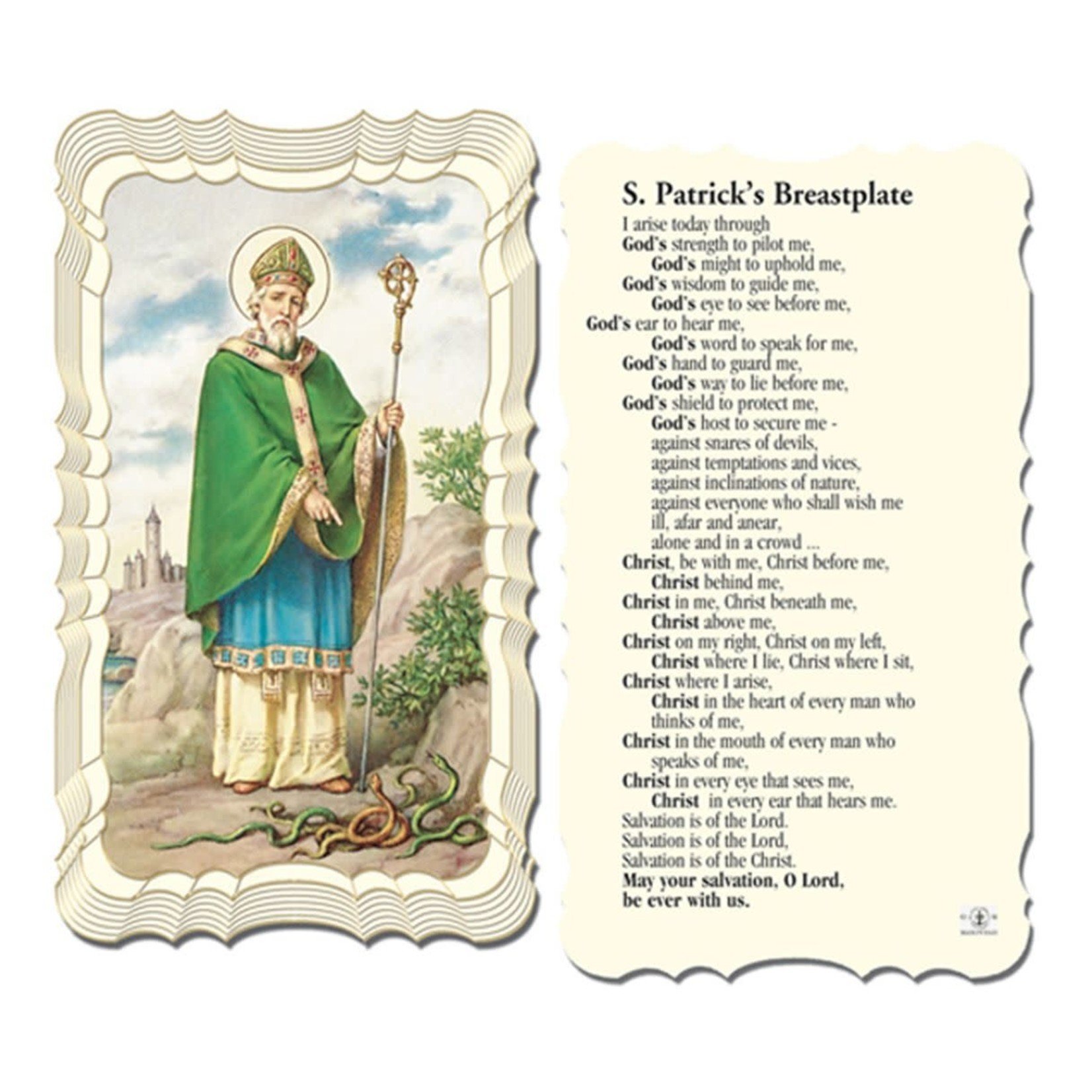 Prayer Card St Patrick Breastplate