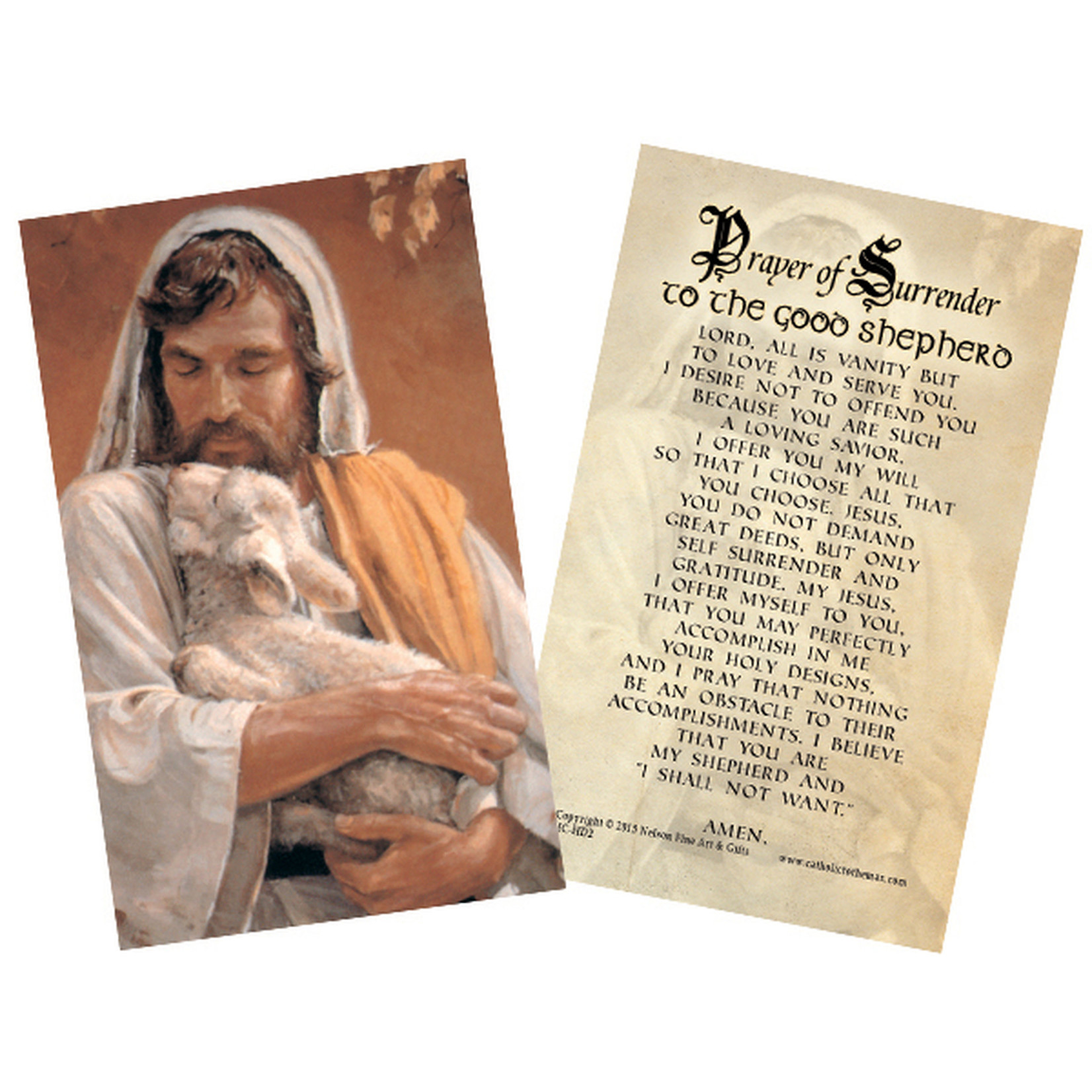 Prayer Card- Prayer of Surrender to the Good Shepherd