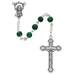 Green Swirl Bead Rosary