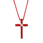 Red Holy Spirit Cross with Cord