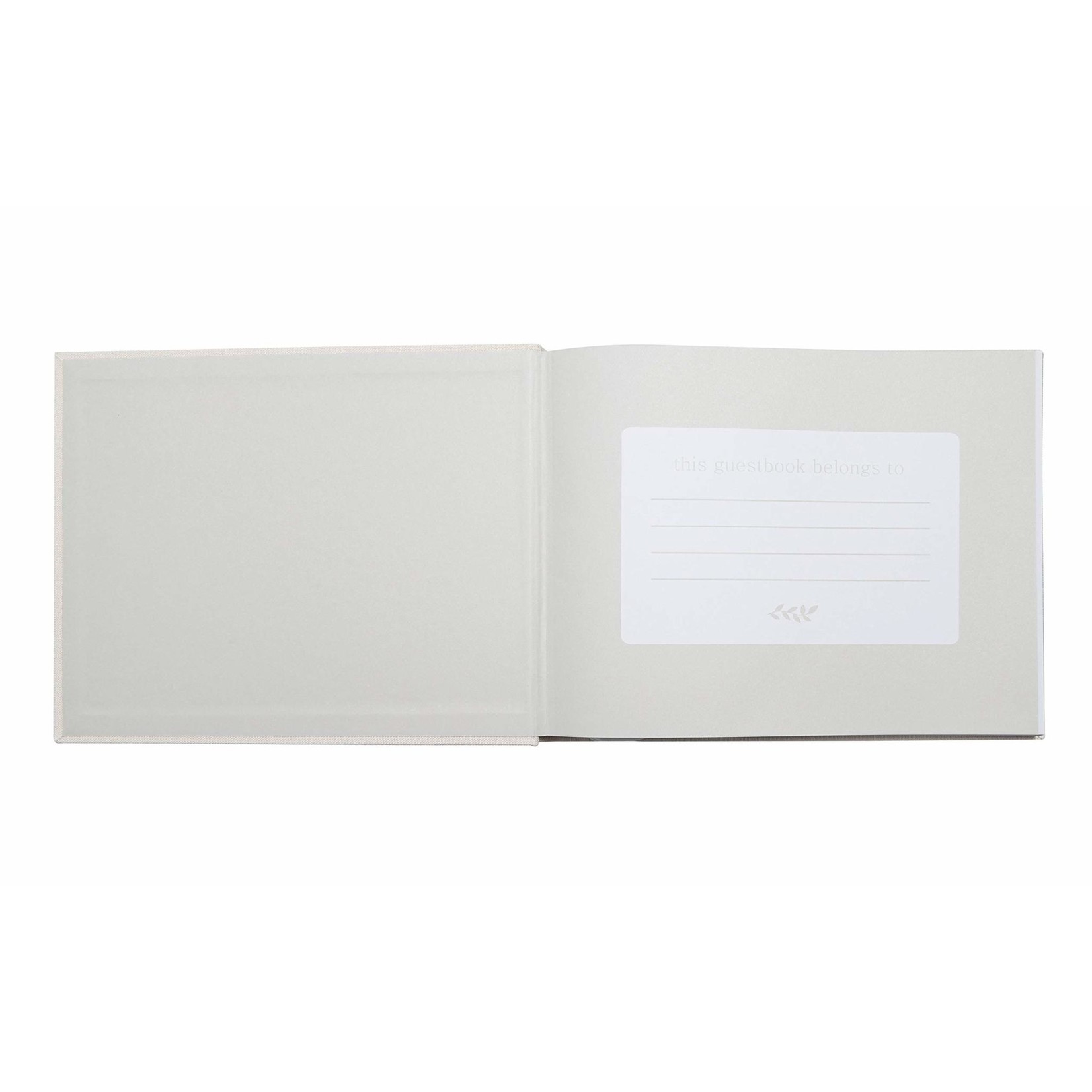 Guest Book Linen Cover Blank Pages