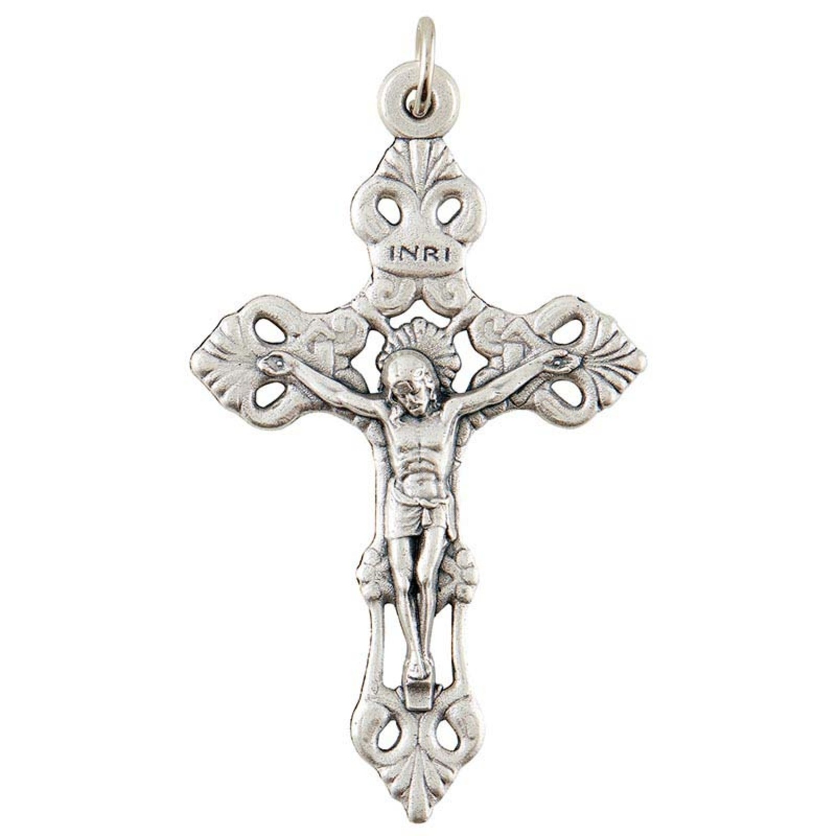 Silver Crucifix for Rosary 2"