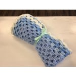 Baby Blanket Blue and White