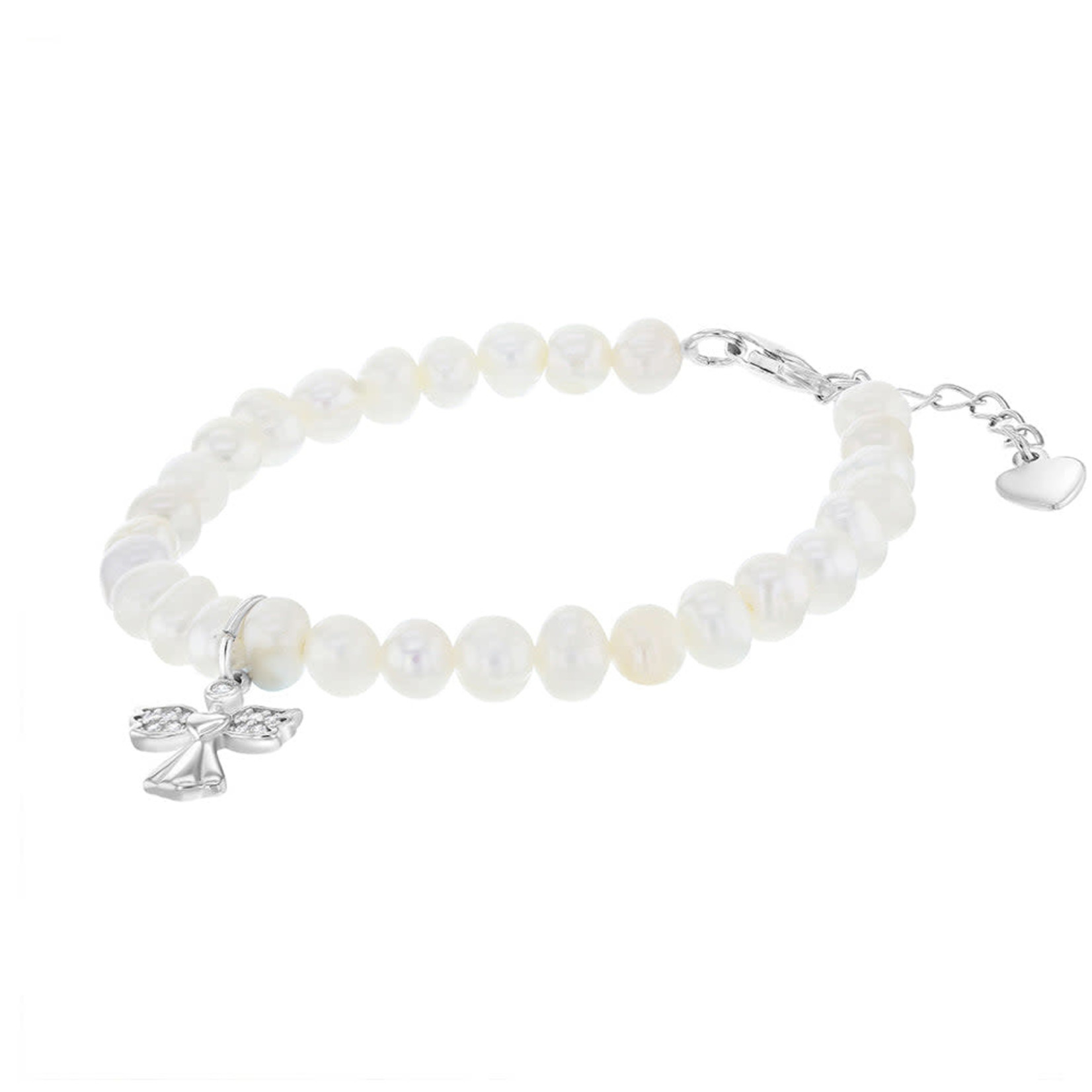 Girl's Bracelet Cultured Pearl with Angel