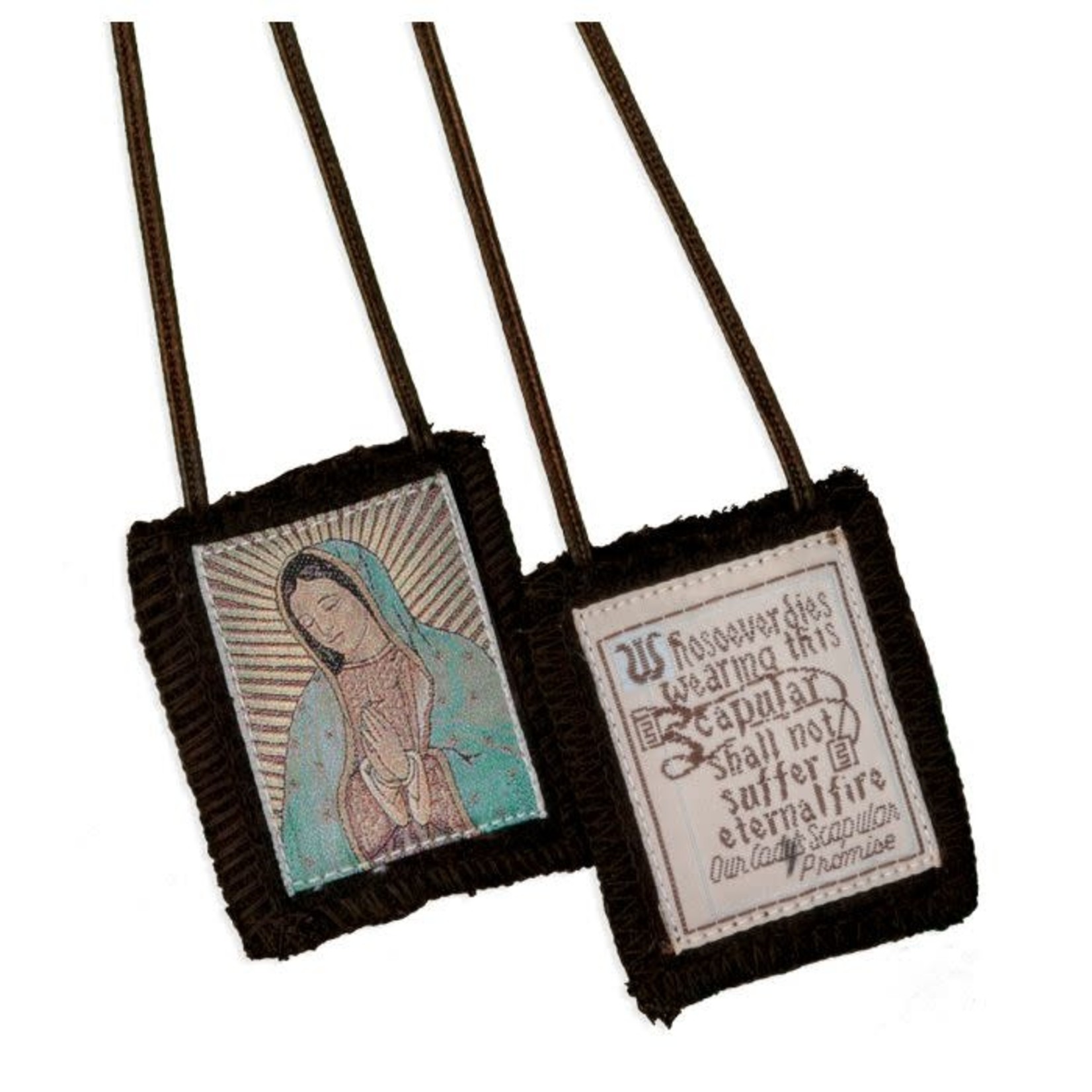 Wool Brown Scapular Our Lady of Guadalupe