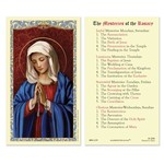 The Mysteries of the Rosary Prayer Card