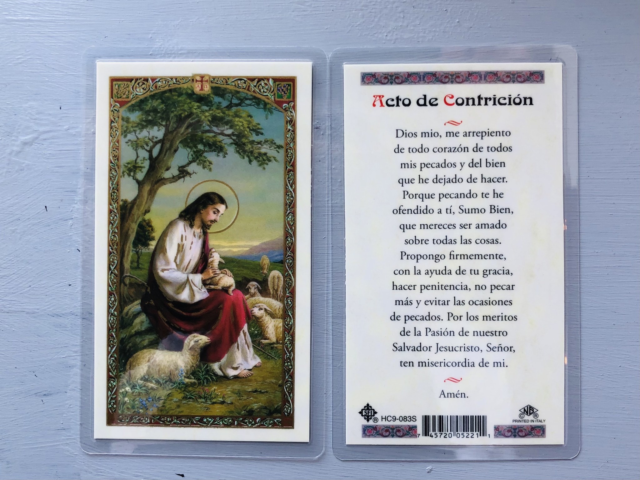 Acto de Contrición Prayer Card (Spanish) - St. Paul's Catholic Books