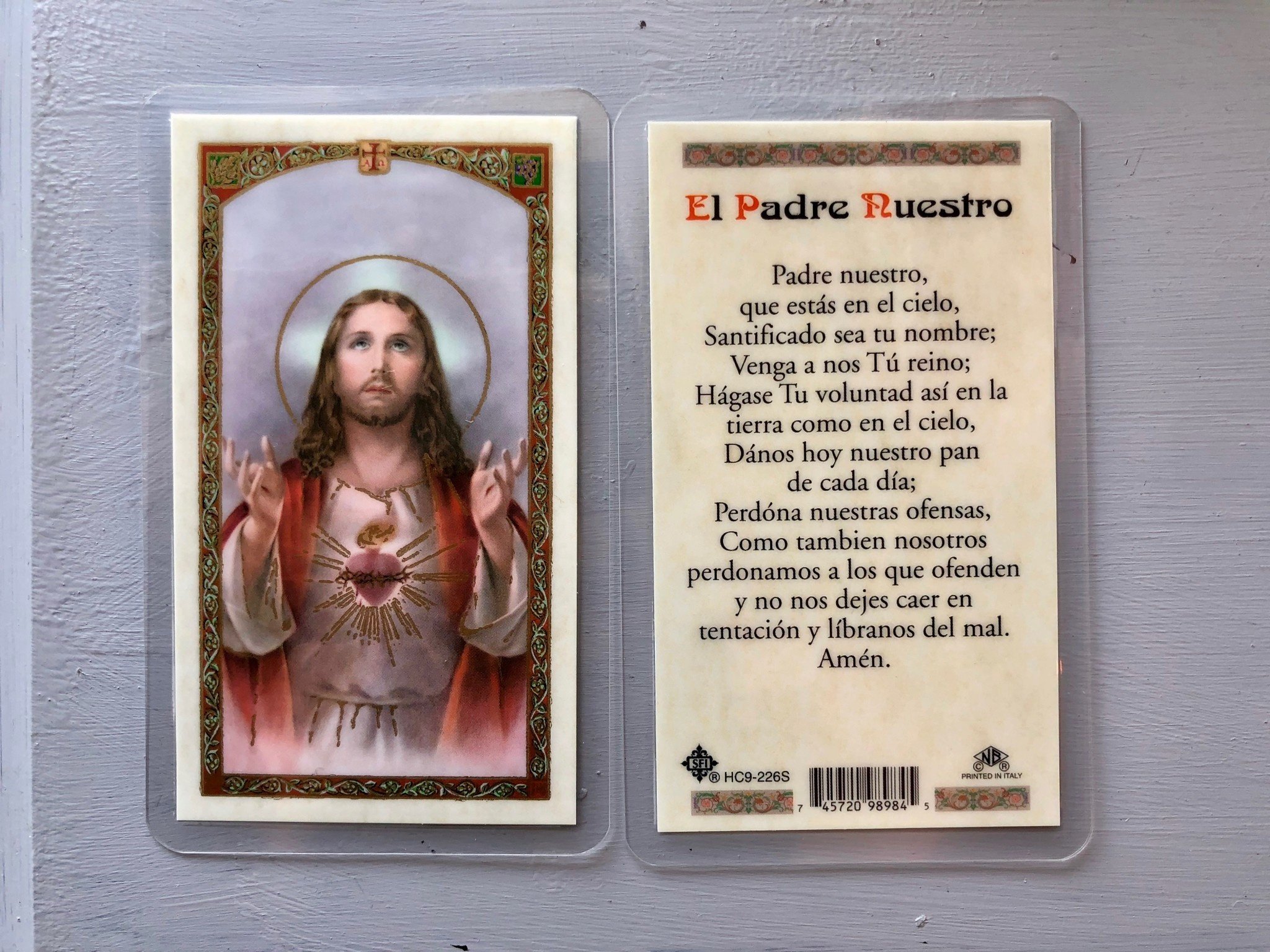 El Padre Nuestro Prayer Card (Spanish) - St Pauls Catholic Books & Gifts
