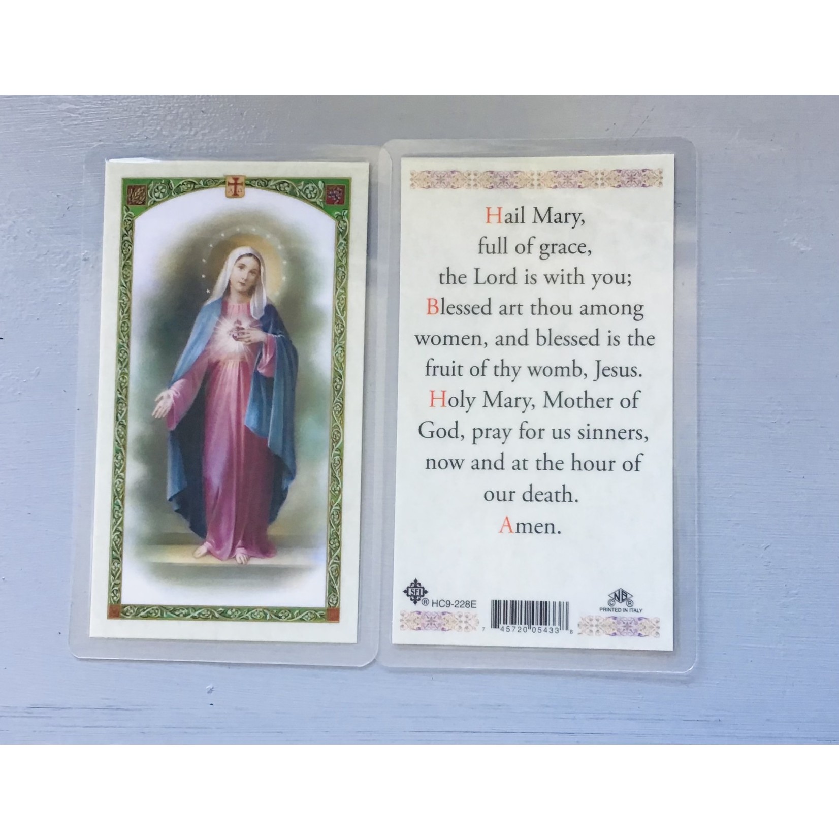 Prayer Card The Hail Mary