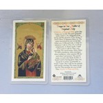 Prayer Card Our Lady of Perpetual Help