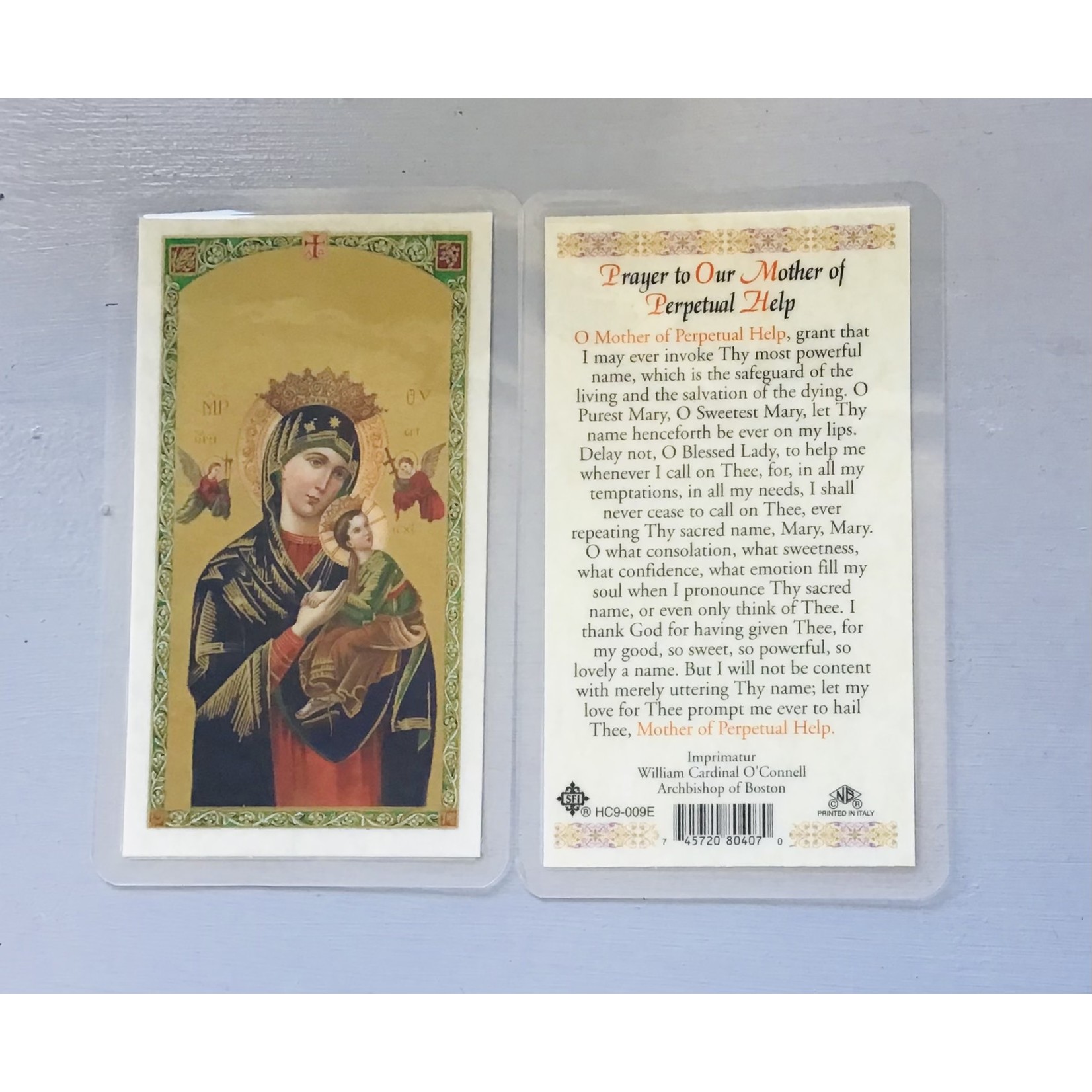 Prayer Card Our Lady of Perpetual Help