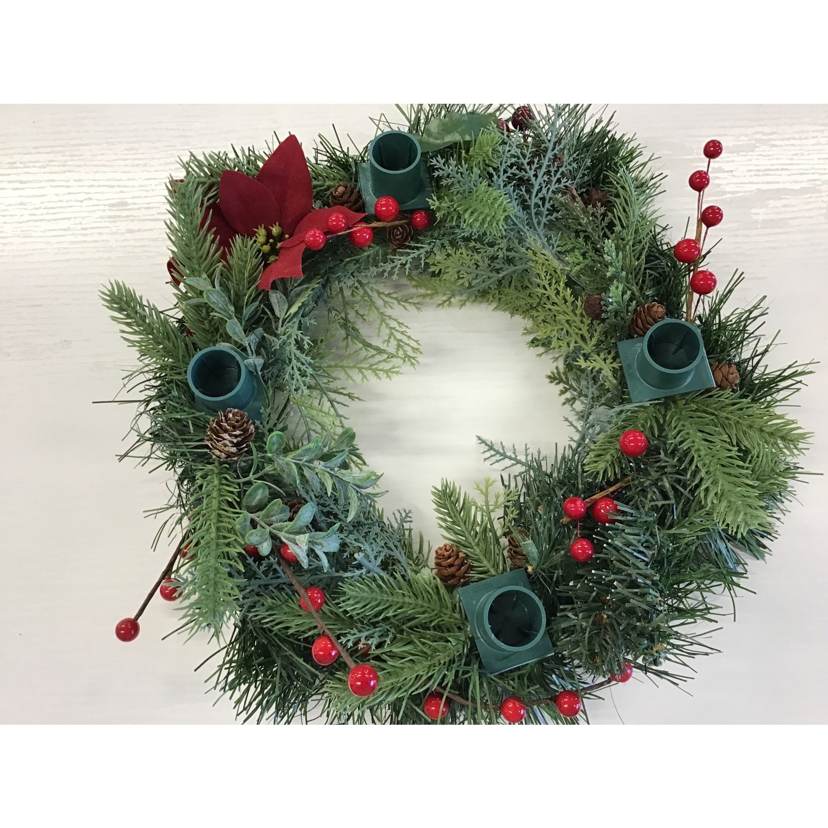 Advent Wreath with Greenery Small
