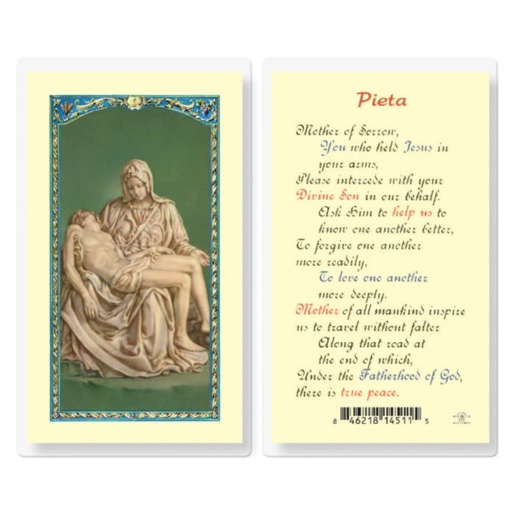 Prayer Card Pieta