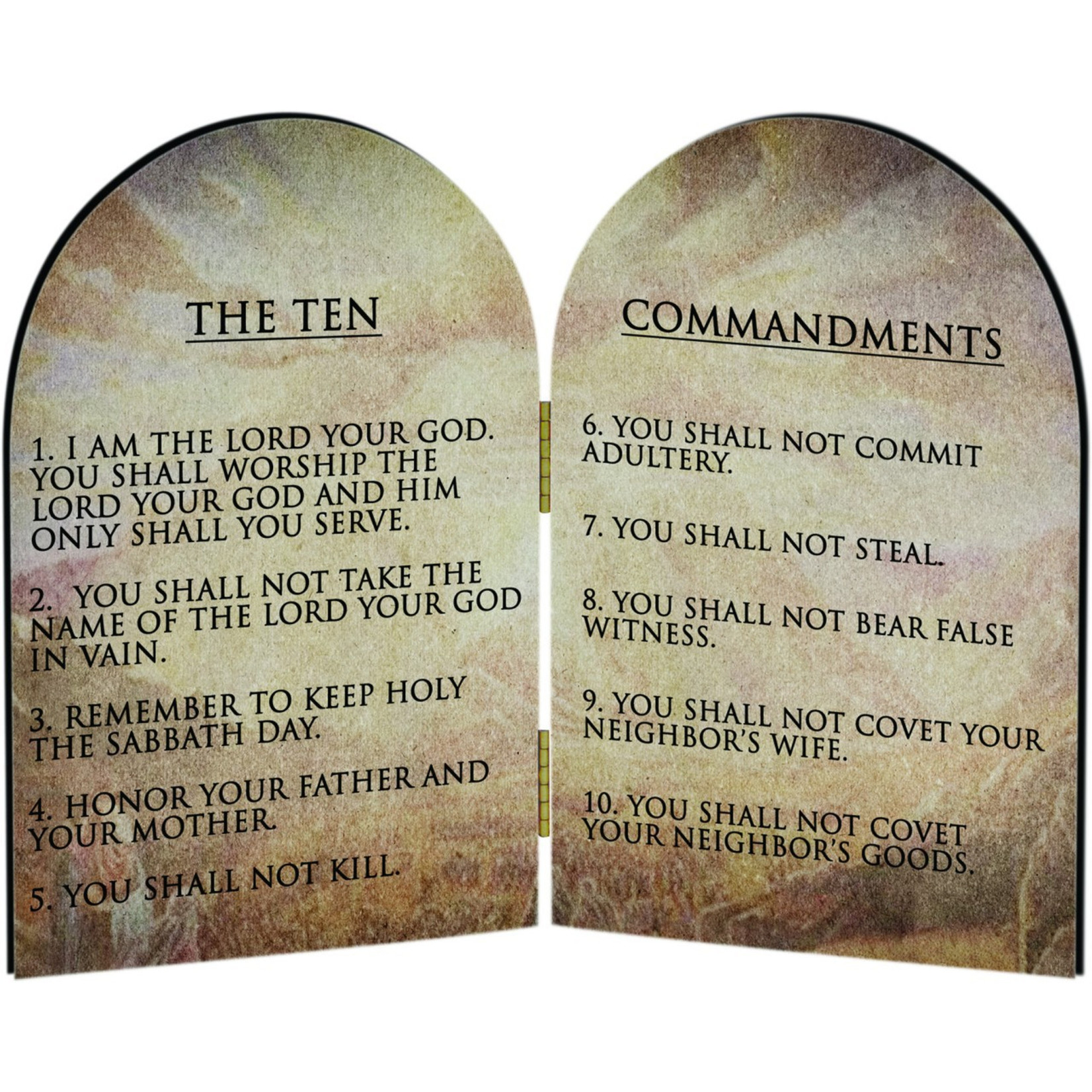 Ten Commandments Arched Diptych