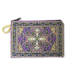 Tapestry Pouch Purple w/ Cross