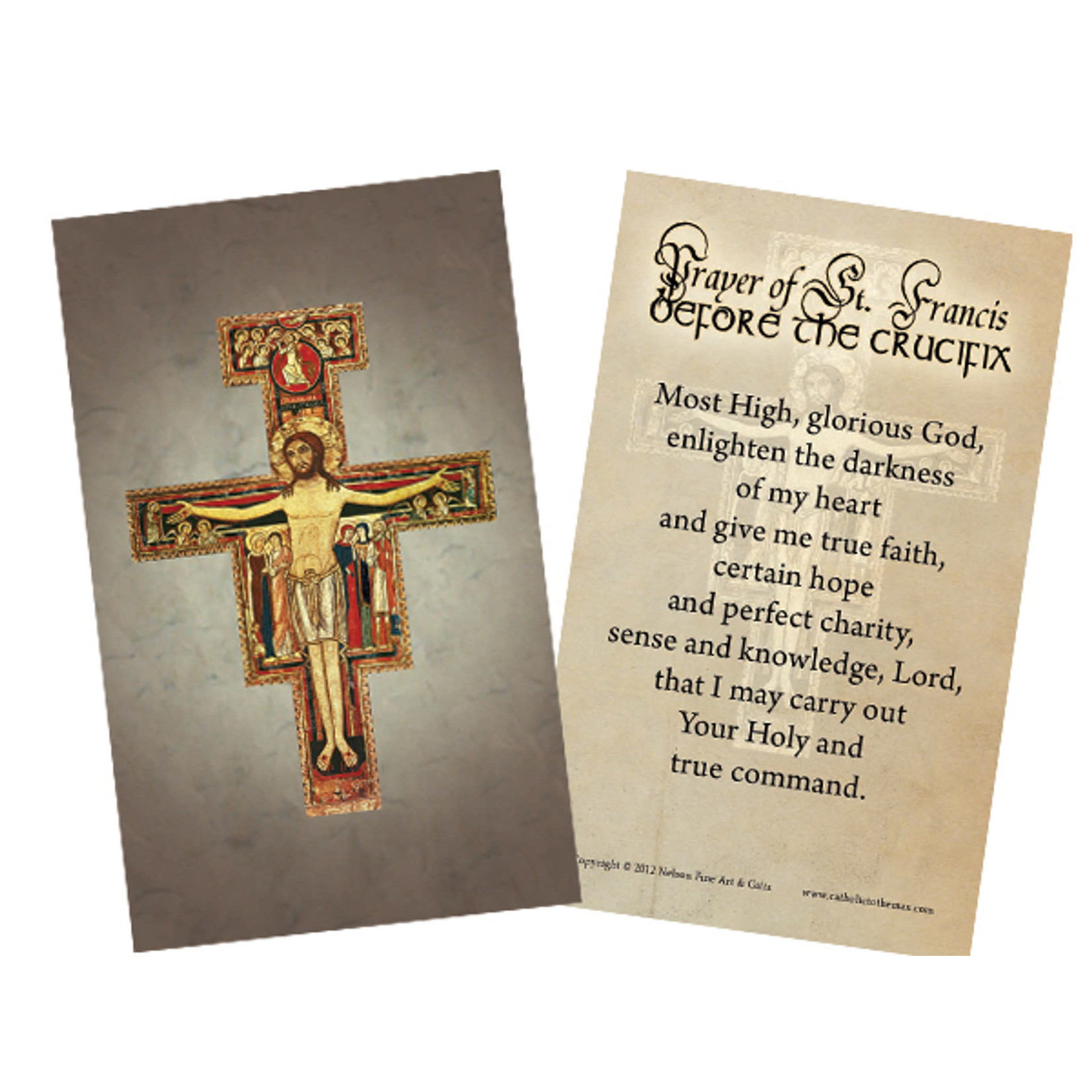 Prayer Card Prayer of St Francis Before the Crucifix