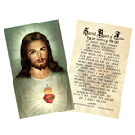 Prayer Card Sacred Heart of Jesus
