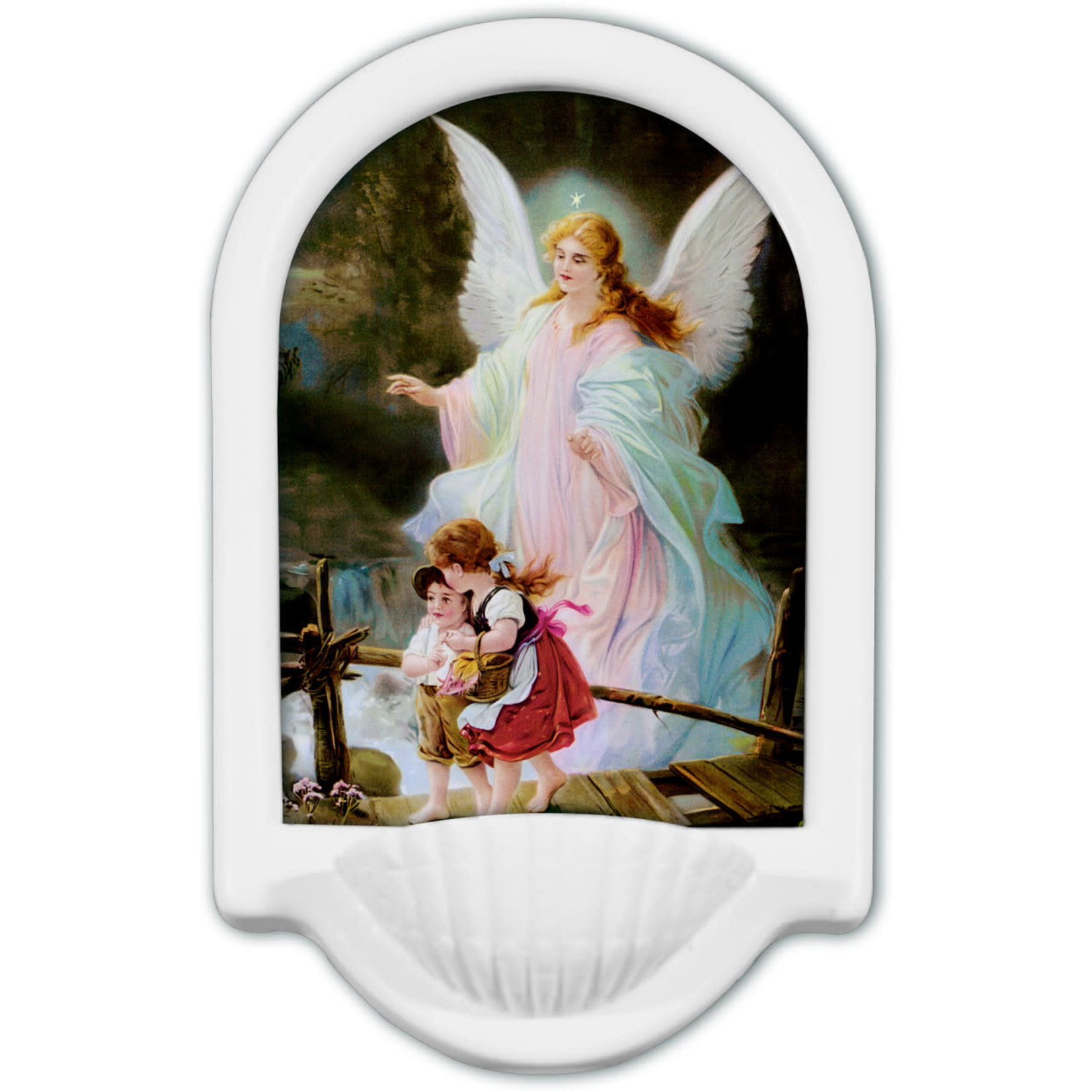 Holy Water Fount Classic Guardian Angel