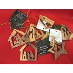 Small Olive Wood Ornament (various)