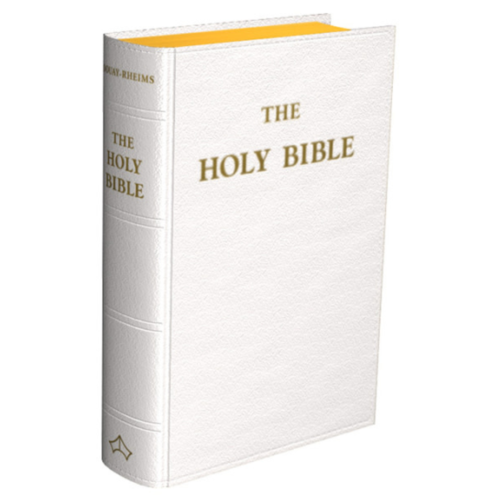 Douay-Rheims Bible White Leather Cover